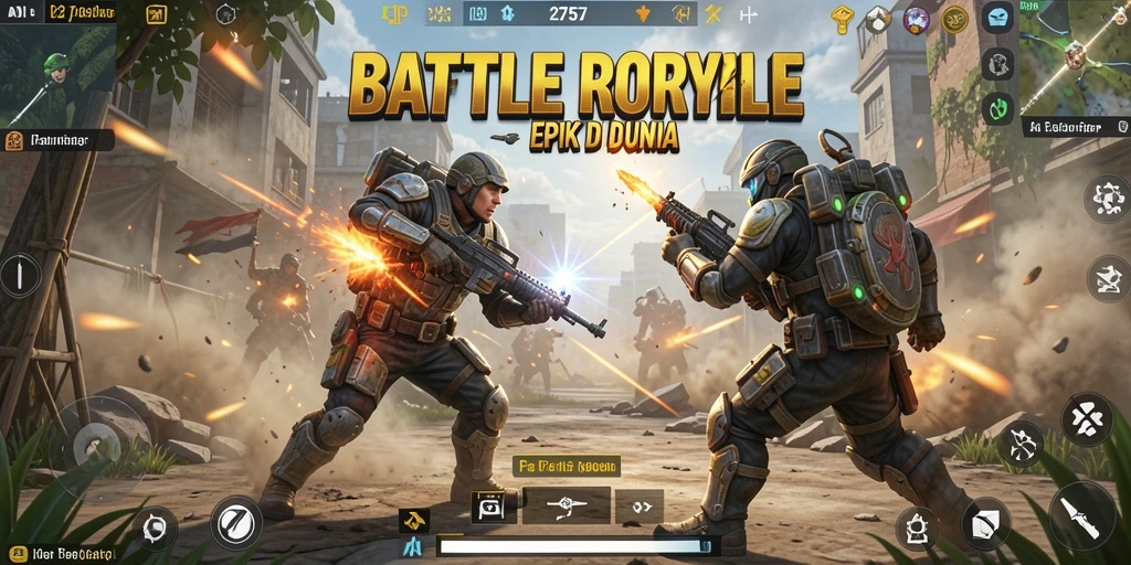 Gameplay seru Battle Royale di 2757 dengan aksi mendebarkan.