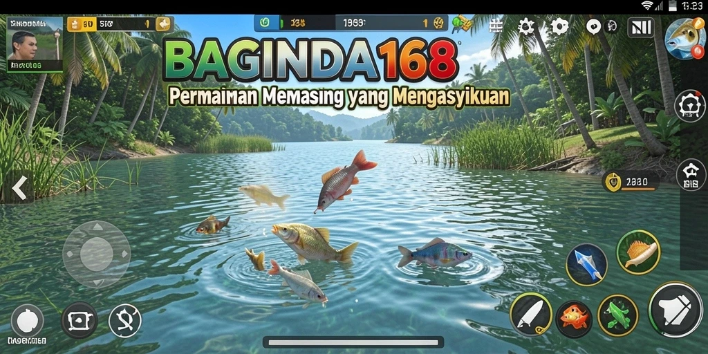 Tampilan gameplay BAGINDA168 dengan aksi memancing yang seru.