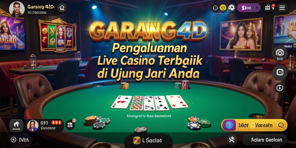 Tampilan screenshot dari gameplay Live Casino yang menarik di GARANG4D.
