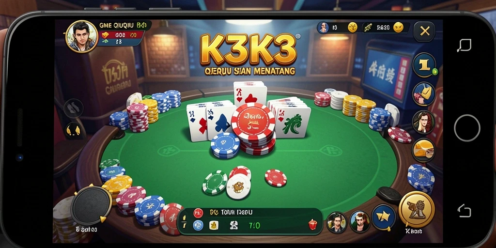 Screenshot K3K3 menampilkan gameplay seru QiuQiu.