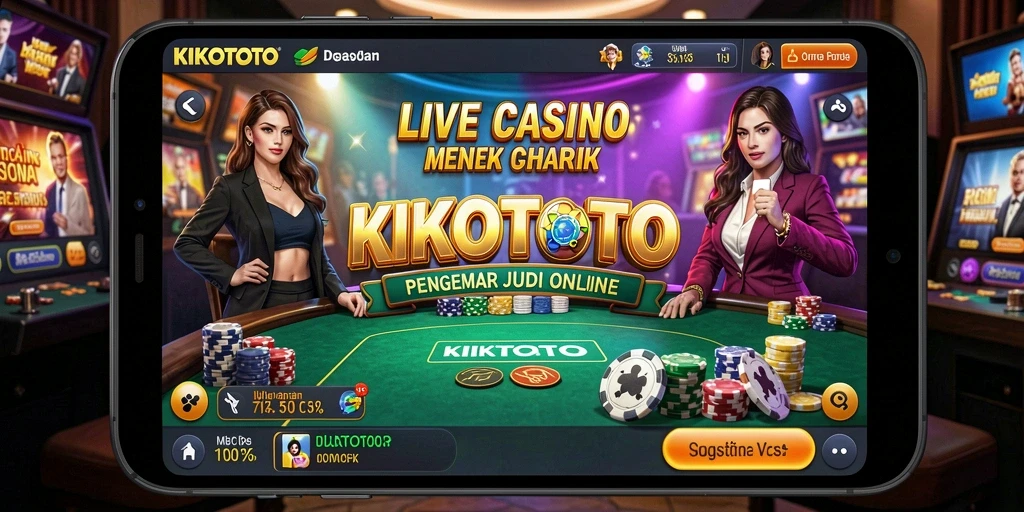 Tangkapan layar KIKOTOTO menampilkan dealer langsung dan permainan yang memikat.