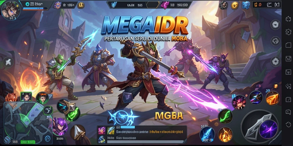Screenshot gameplay seru di dunia MOBA MEGAIDR.