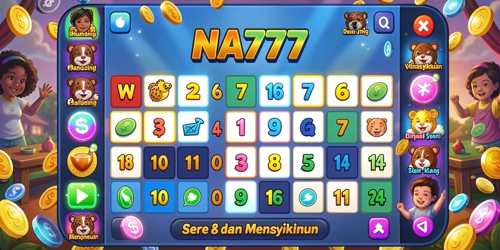 Tampilan antarmuka gameplay Bingo yang menarik di NA777.
