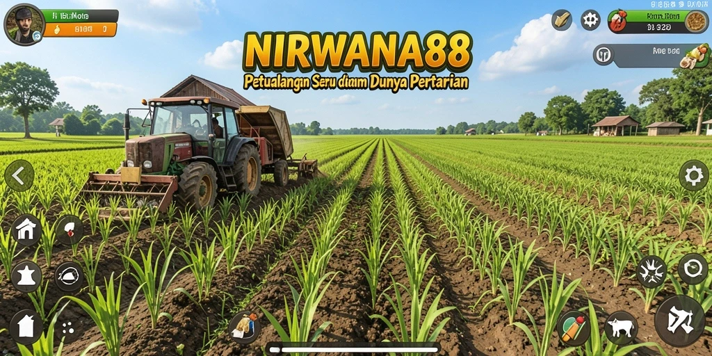 Screenshoot gameplay NIRWANA88 menunjukkan visual mengesankan dari aktivitas bertani.
