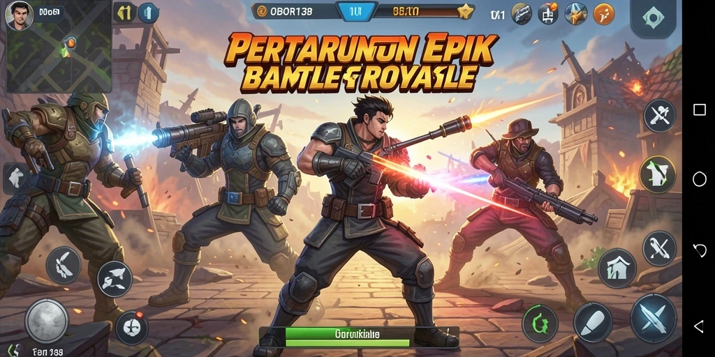 Gameplay seru dan intens dari OBOR138 dalam pertarungan Battle Royale.