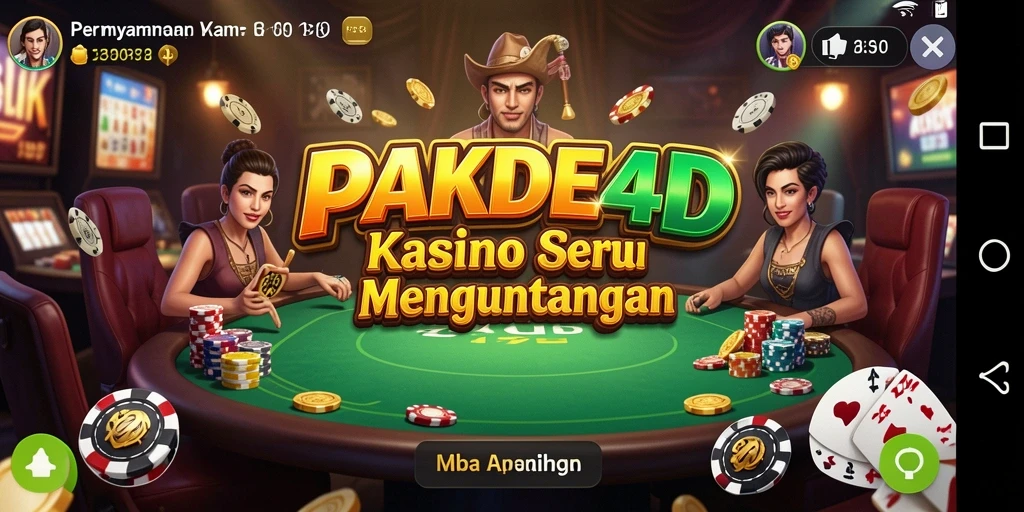 Tampilan utama PAKDE4D yang menunjukkan berbagai permainan kasino yang tersedia.