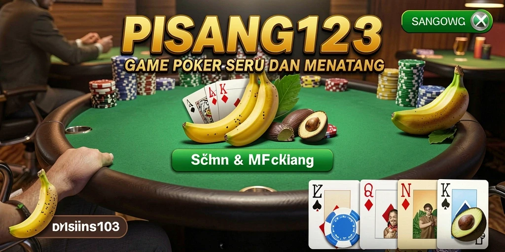 Tampilan gameplay PISANG123 menampilkan keseruan permainan poker.