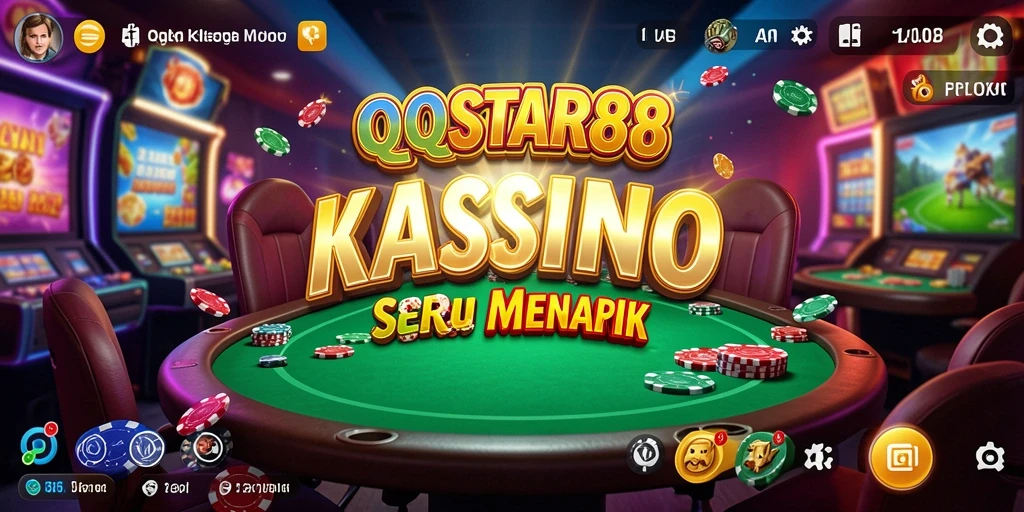 Tampilan gameplay menarik dari QQSTAR88 dengan suasana Kasino.