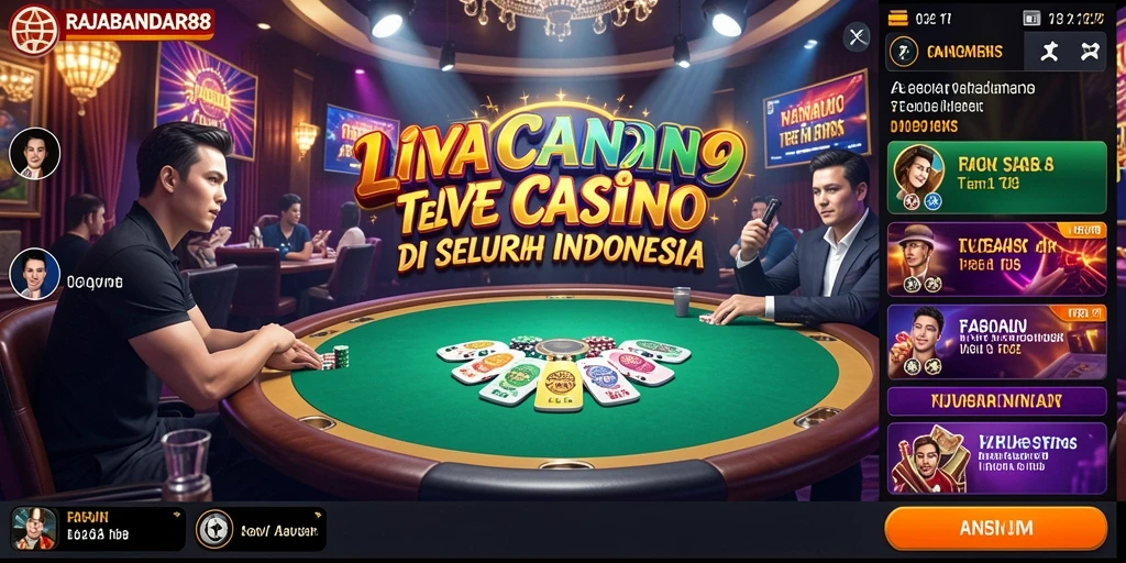 Tampilan gameplay Live Casino yang mengesankan di RAJABANDAR88.