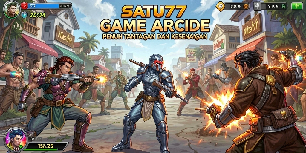 Tampilan menarik saat bermain SATU77 dengan gameplay Arcade yang seru.