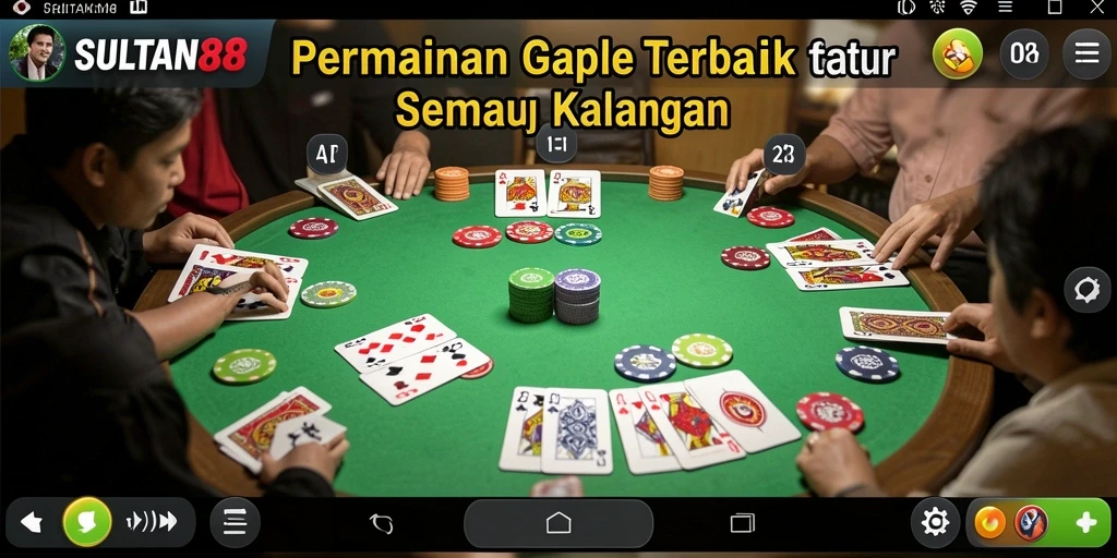 Gameplay seru SULTAN88 dalam permainan Gaple yang menarik.